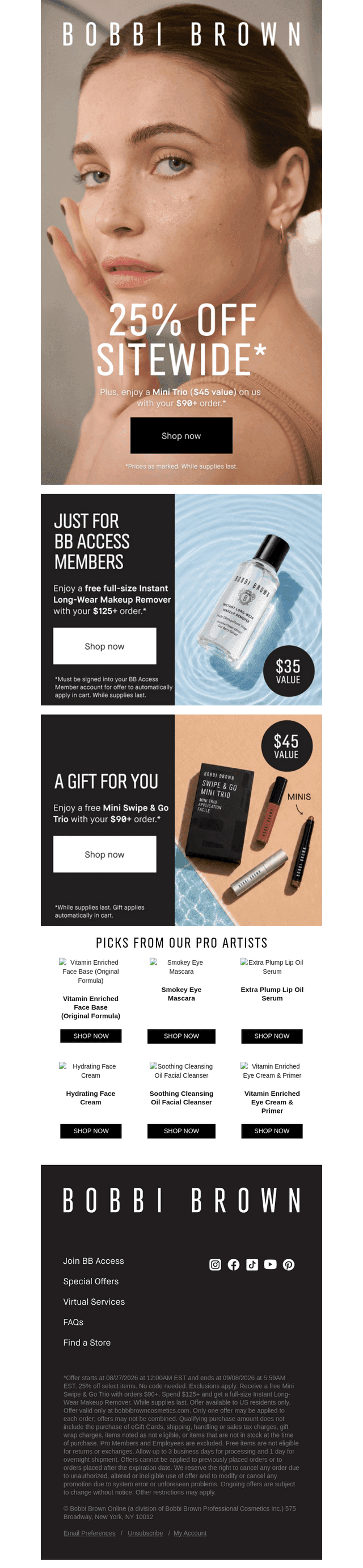 Bobbi Brown Cosmetics email from Fri, Aug 28, 2026