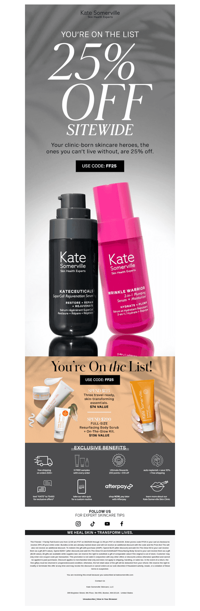 Your Skincare Essentials, Now 25% Off.