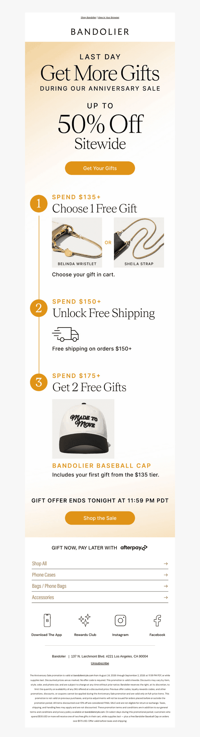 Bandolier email from Sat, Aug 29, 2026