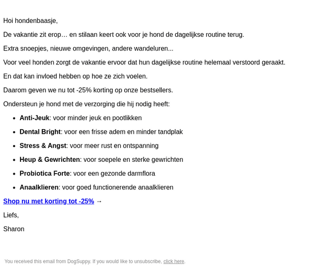 Terug naar de routine 🐾 Tot -25% korting