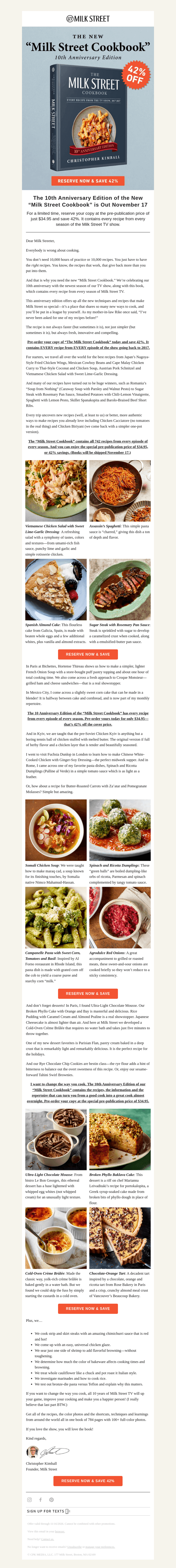 Milk Street email from Sat, Aug 29, 2026