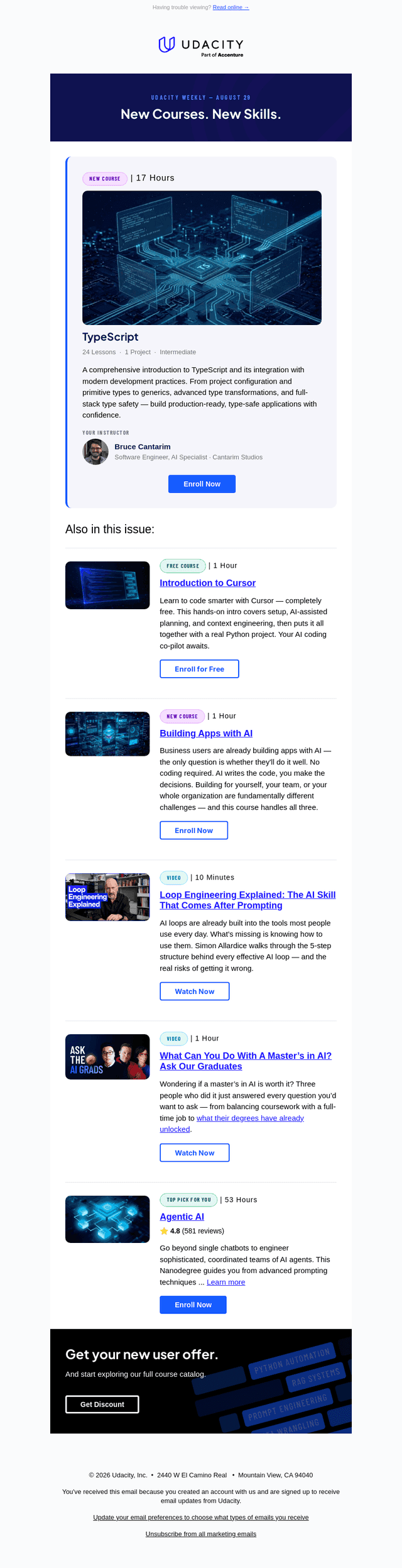 Udacity email from Sat, Aug 29, 2026