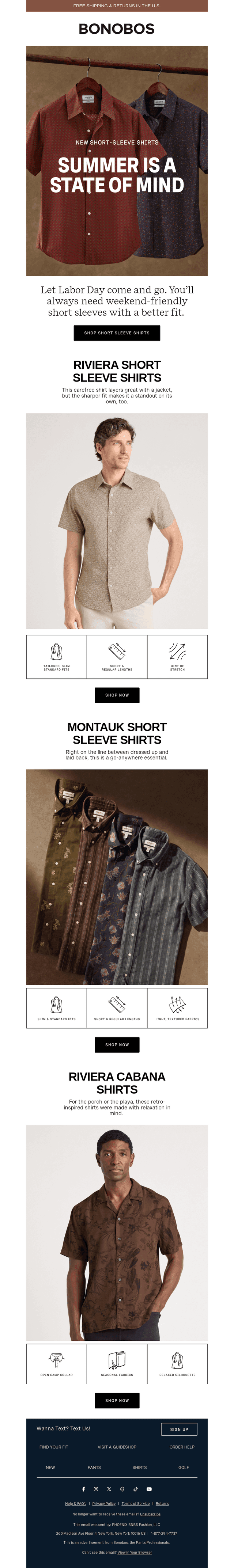 Bonobos email from Sat, Aug 29, 2026