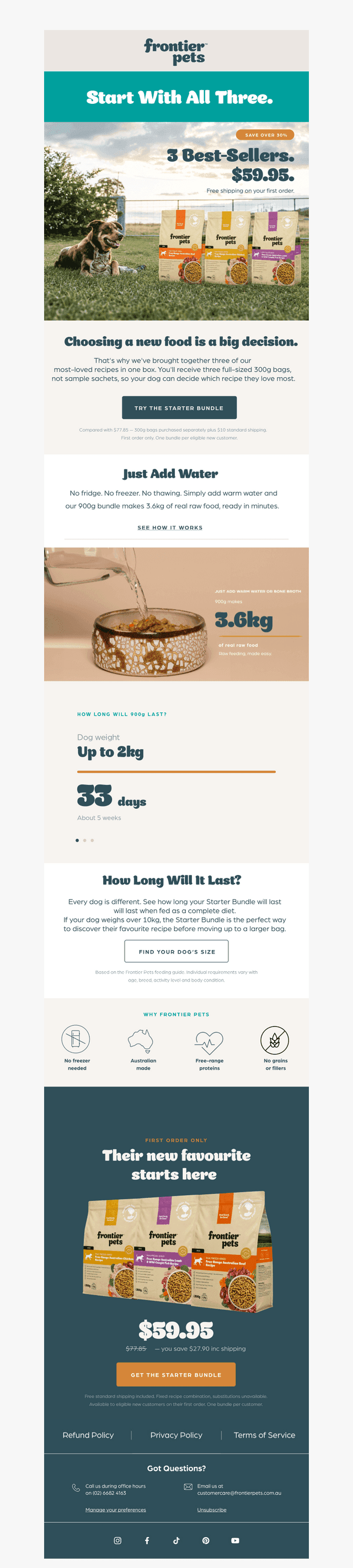 Frontier Pets email from Sat, Aug 29, 2026