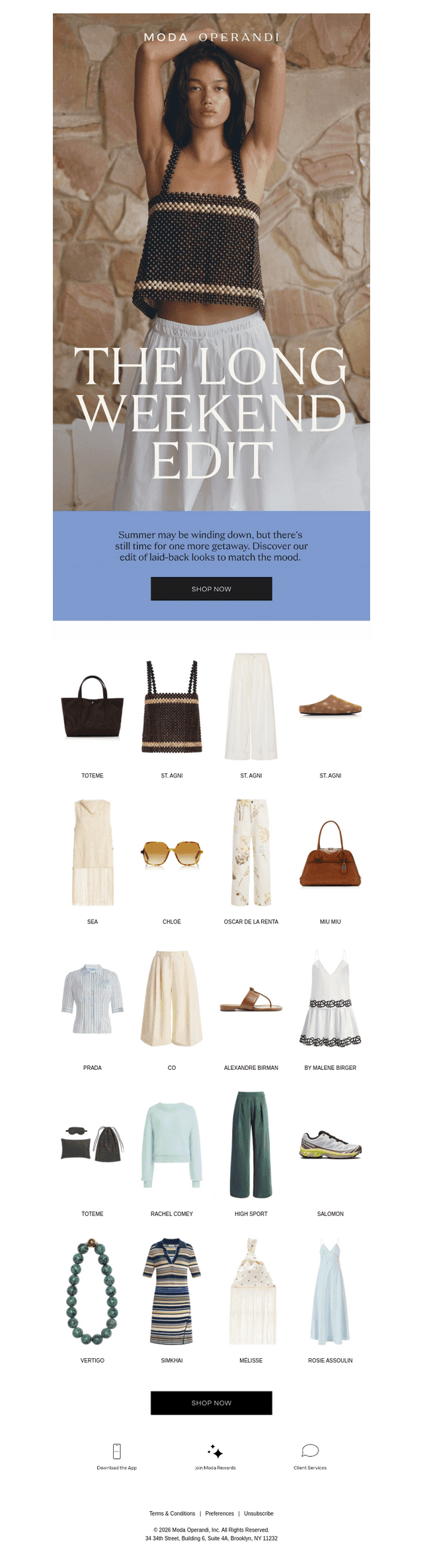 Moda Operandi email from Sun, Aug 30, 2026