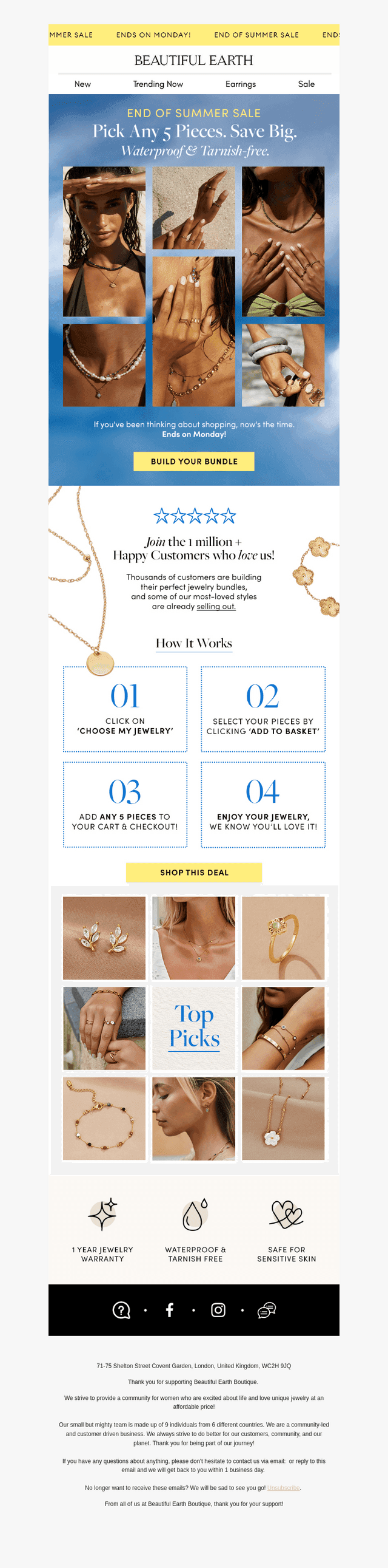 Beautiful Earth Boutique email from Sun, Aug 30, 2026