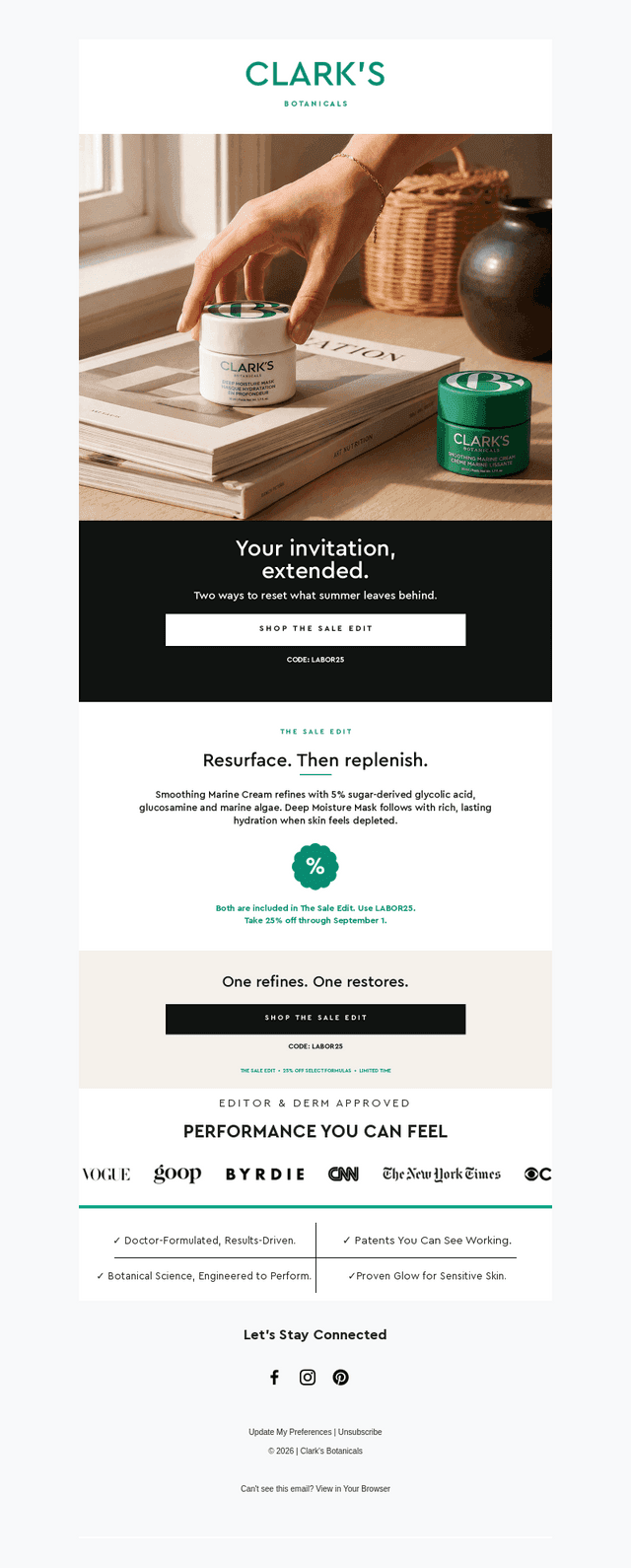 Your invitation, extended.