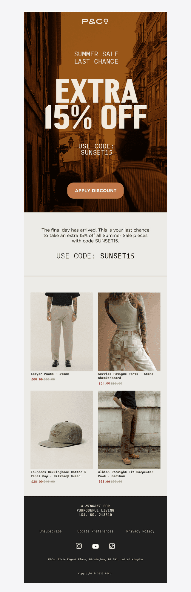 Extra 15% Off. Not For Much Longer.