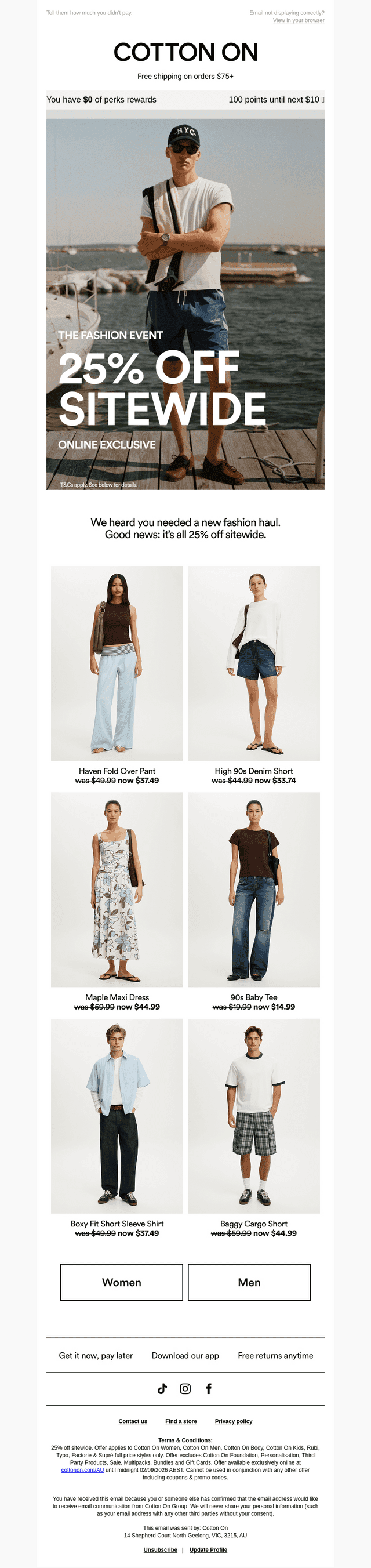 25% off your next haul