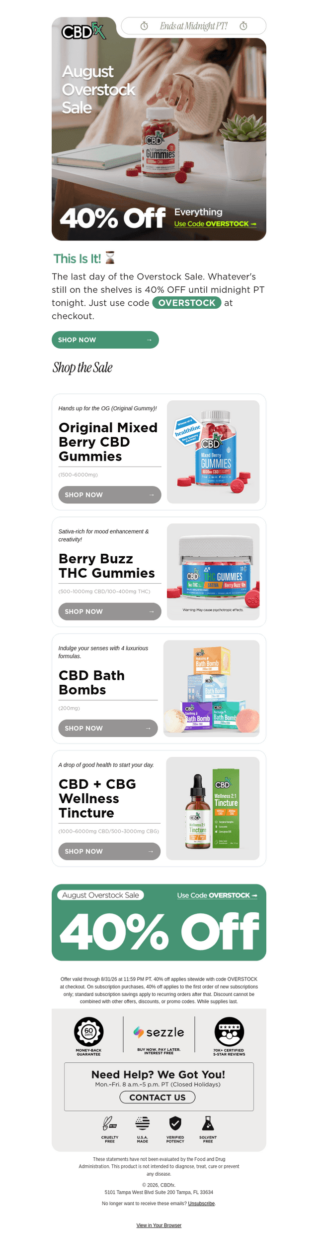 Hours Left: 40% OFF CBD & THC faves!
