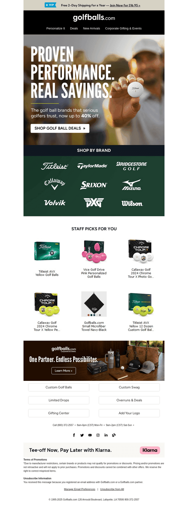 Golfballs email from Mon, Aug 31, 2026