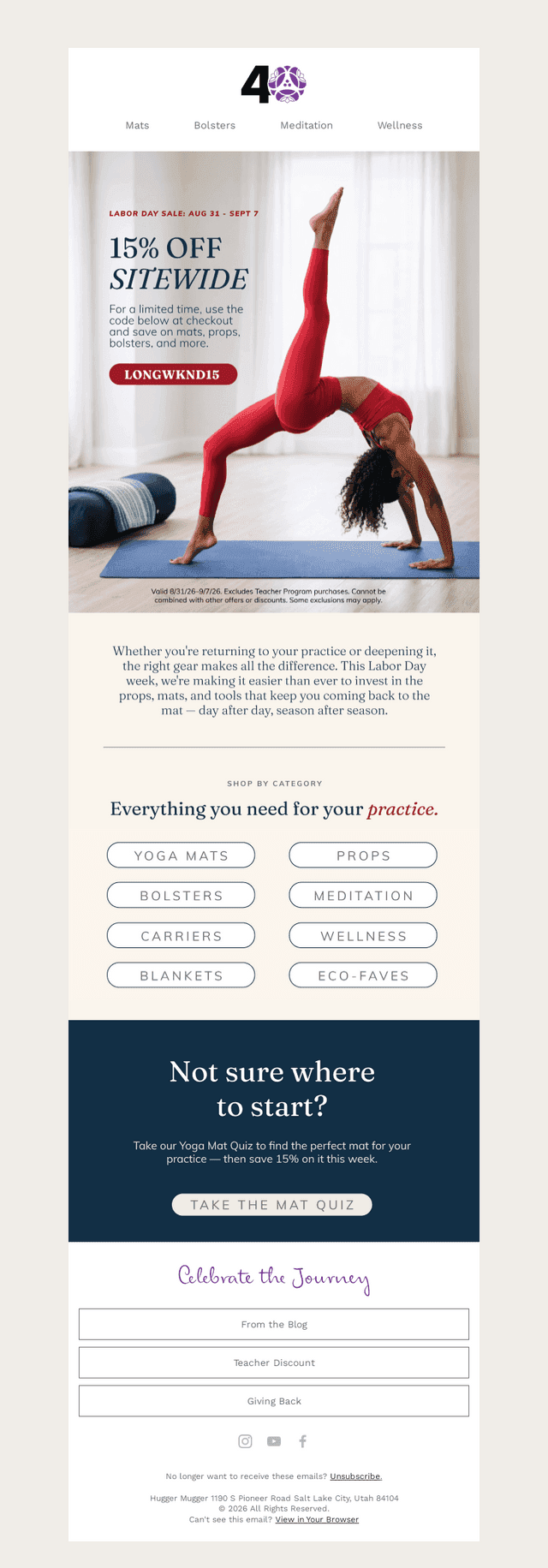 Honor the Practice This Labor Day 🇺🇸 15% Off