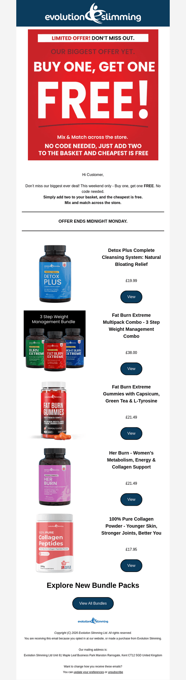 Last chance! Buy one, get one free.