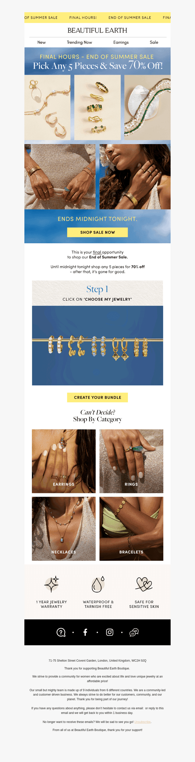 Beautiful Earth Boutique email from Mon, Aug 31, 2026