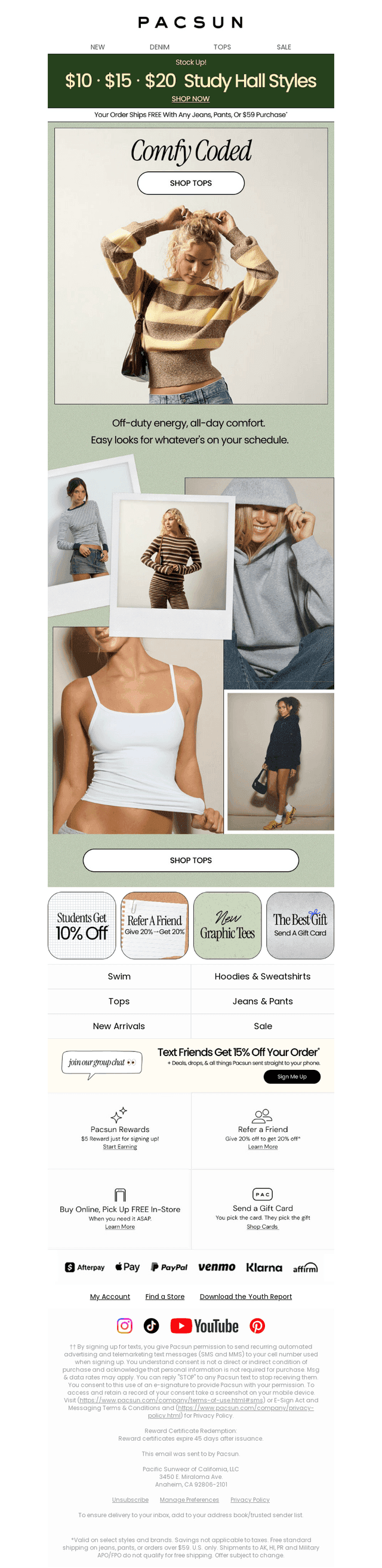 ($10 & up) Comfy-coded tees, hoodies, & more ☁️
