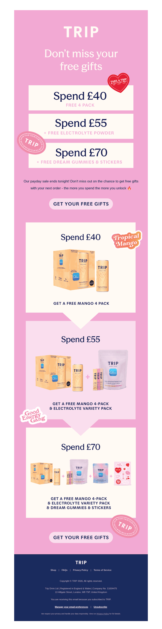 Final hours for FREE gifts