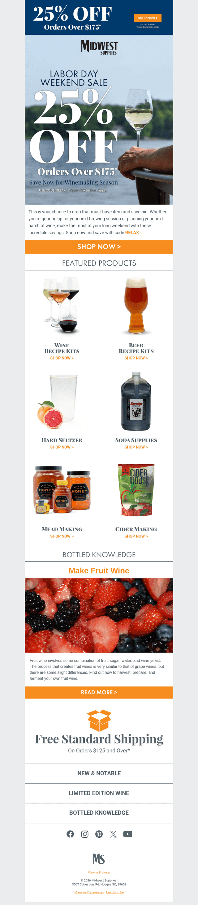 Midwest Supplies email from Tue, Sep 1, 2026