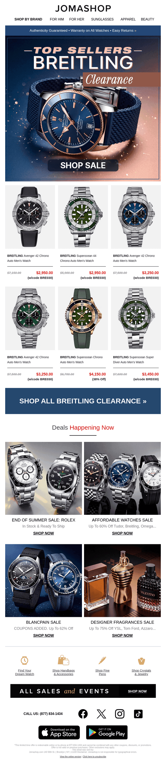 BREITLING CLEARANCE: For You!