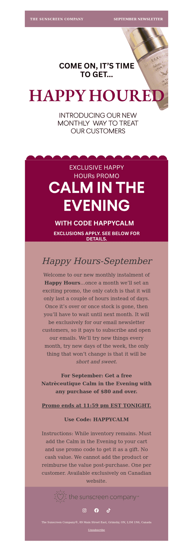 HAPPY HOURS…start now