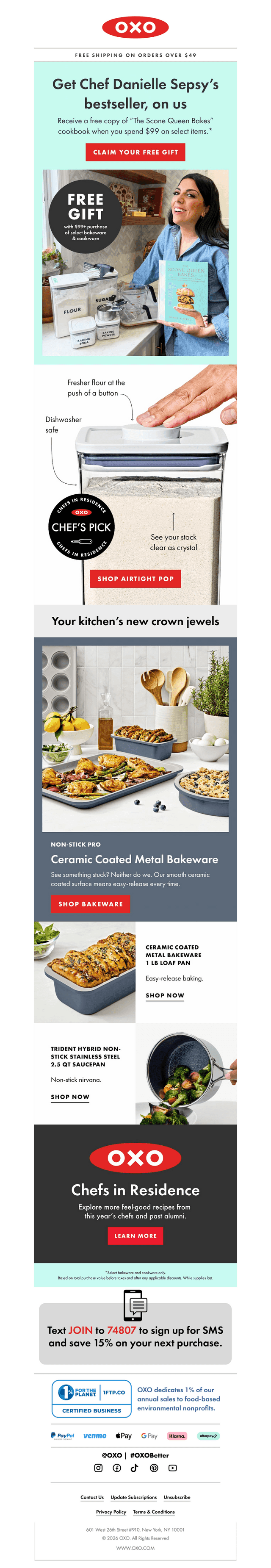 Free cookbook, “The Scone Queen Bakes”  inside