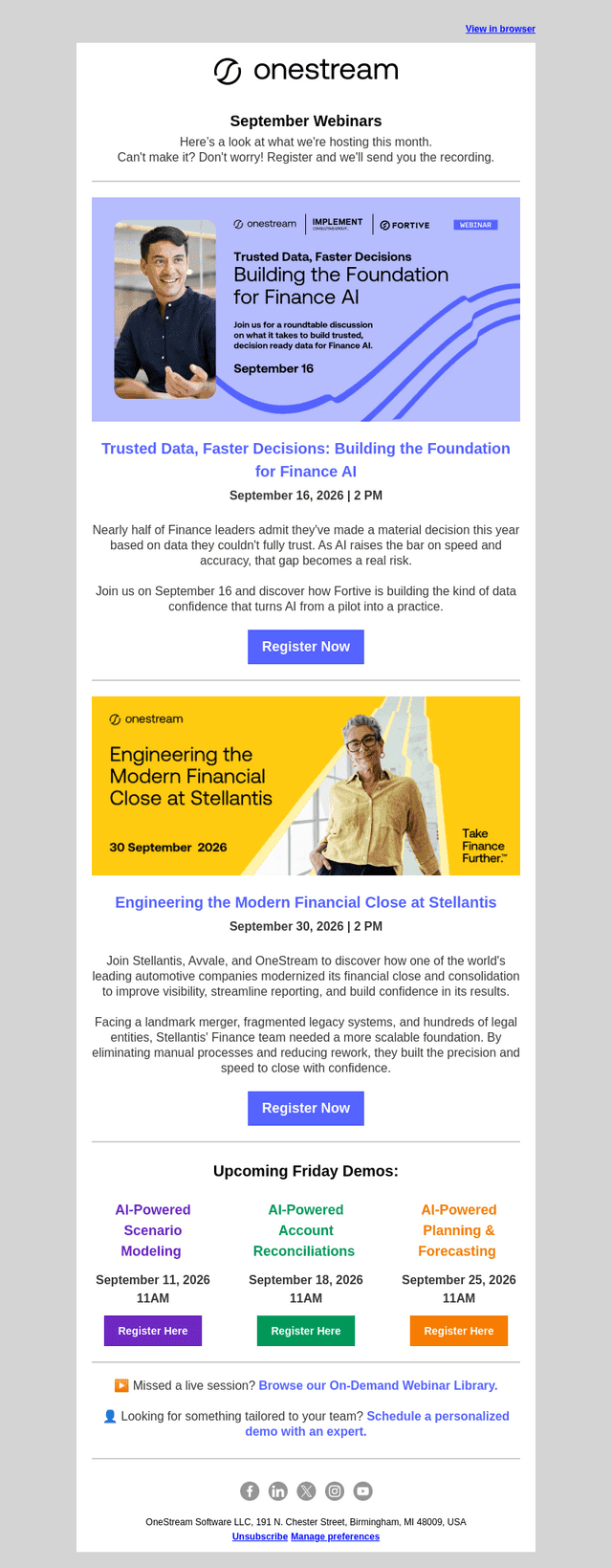 [September Webinars] What we're hosting this month