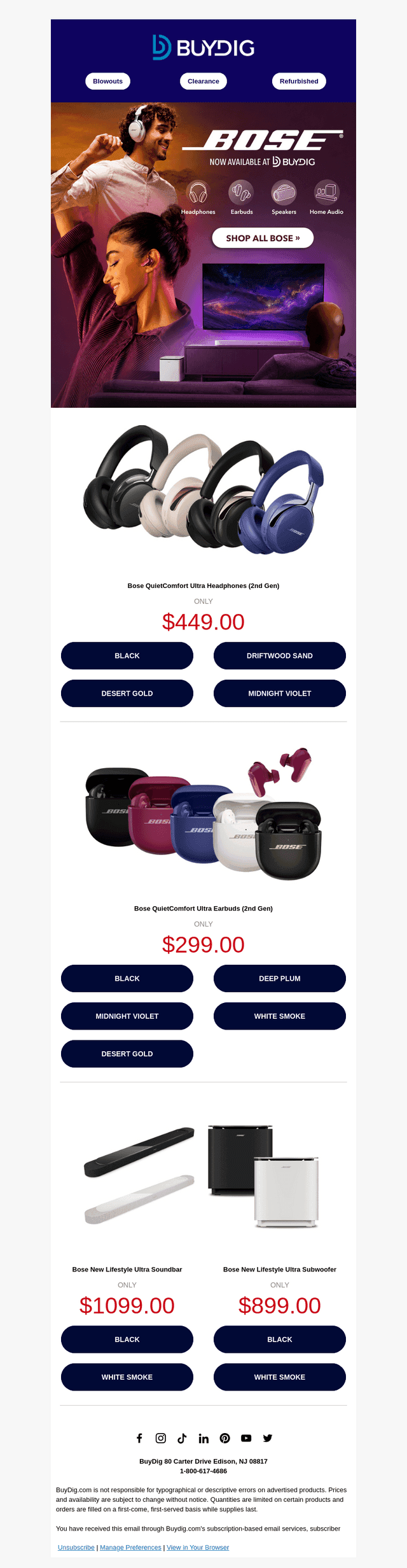🎧 Now Available: Bose at BuyDig