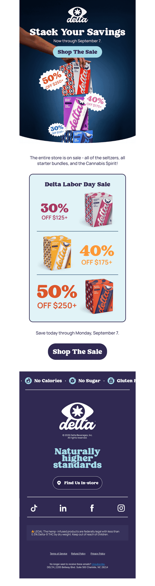 Up to 50% off, starting now.