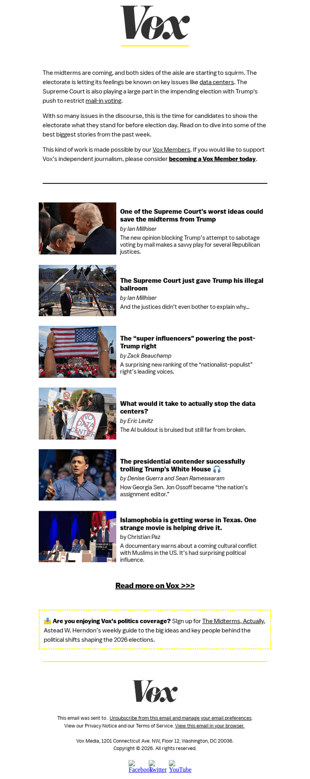 Vox email from Tue, Sep 1, 2026