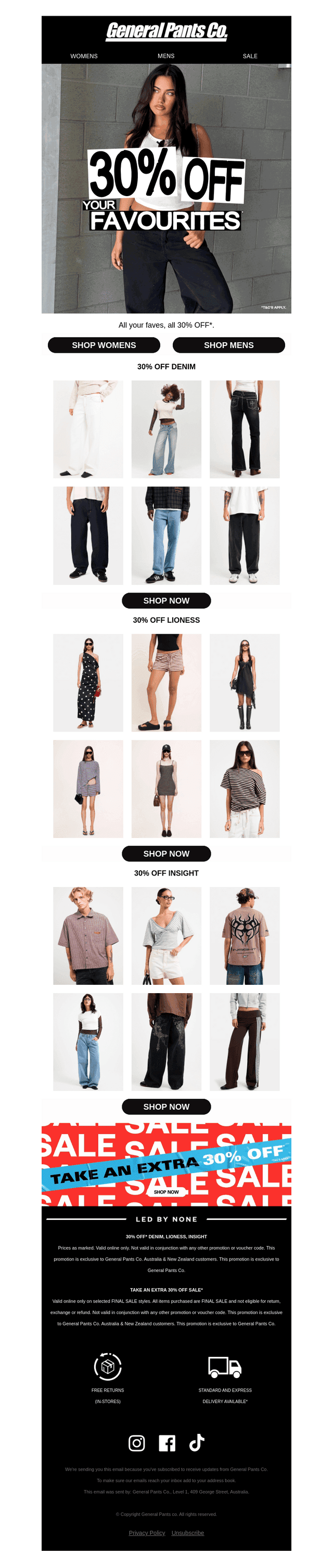 30% OFF* DENIM, LIONESS + INSIGHT ‼️