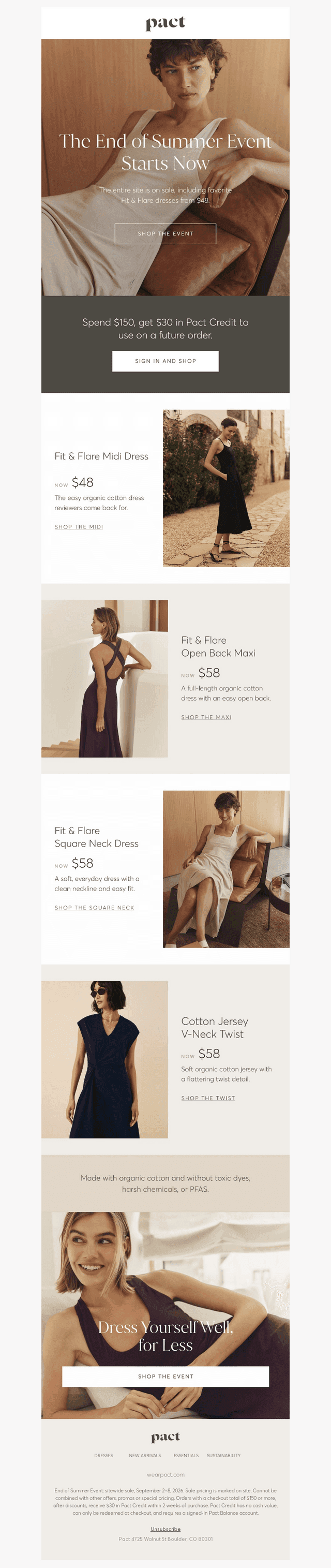 Wear Pact email from Wed, Sep 2, 2026