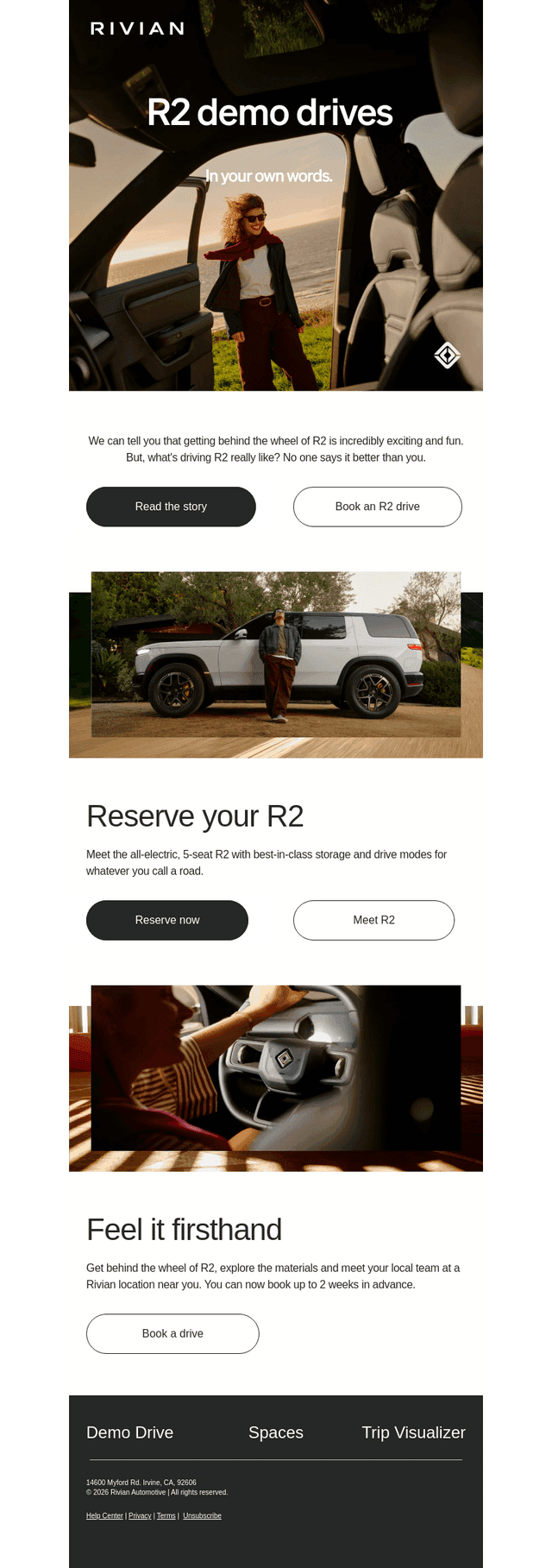 Rivian email from Wed, Sep 2, 2026