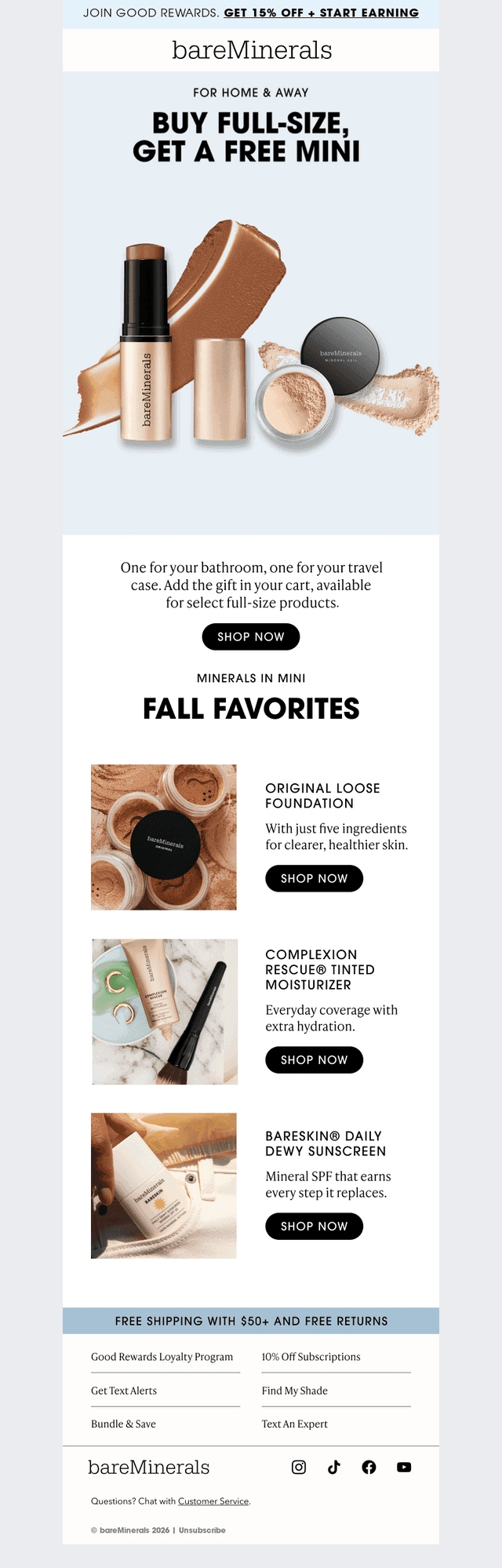 Buy select full-size, get a FREE mini
