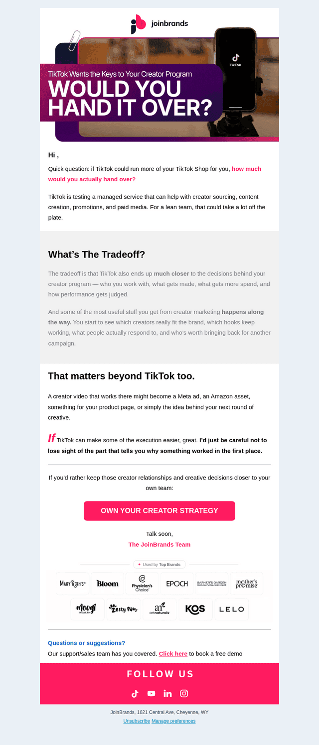 TikTok wants the keys to your creator program