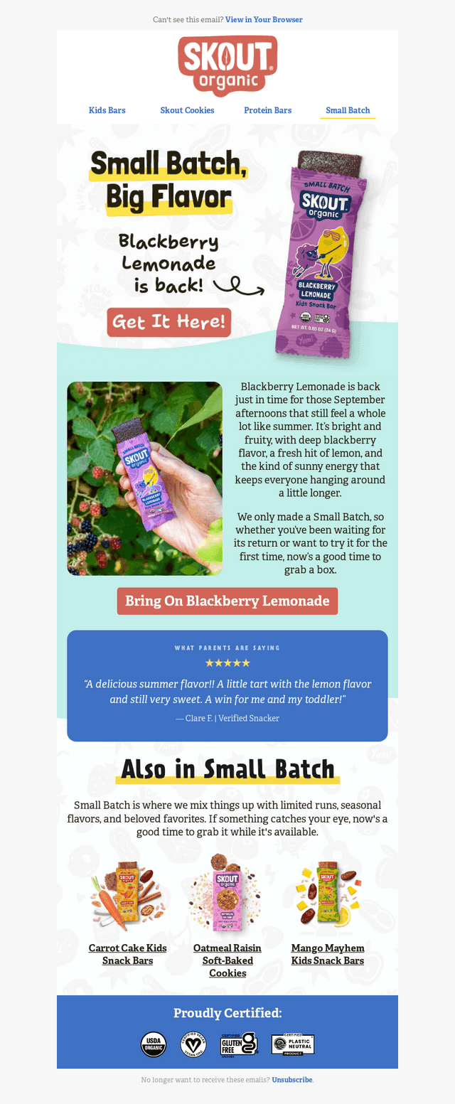 Blackberry Lemonade is back 🍋