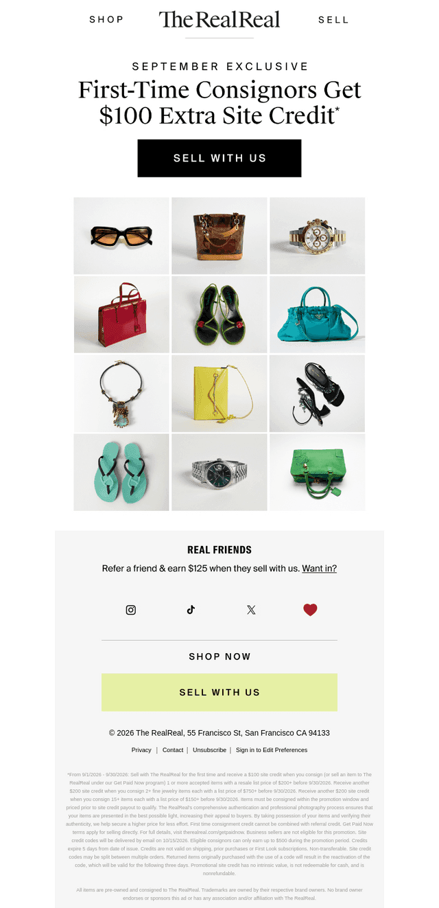 Your $100 site credit