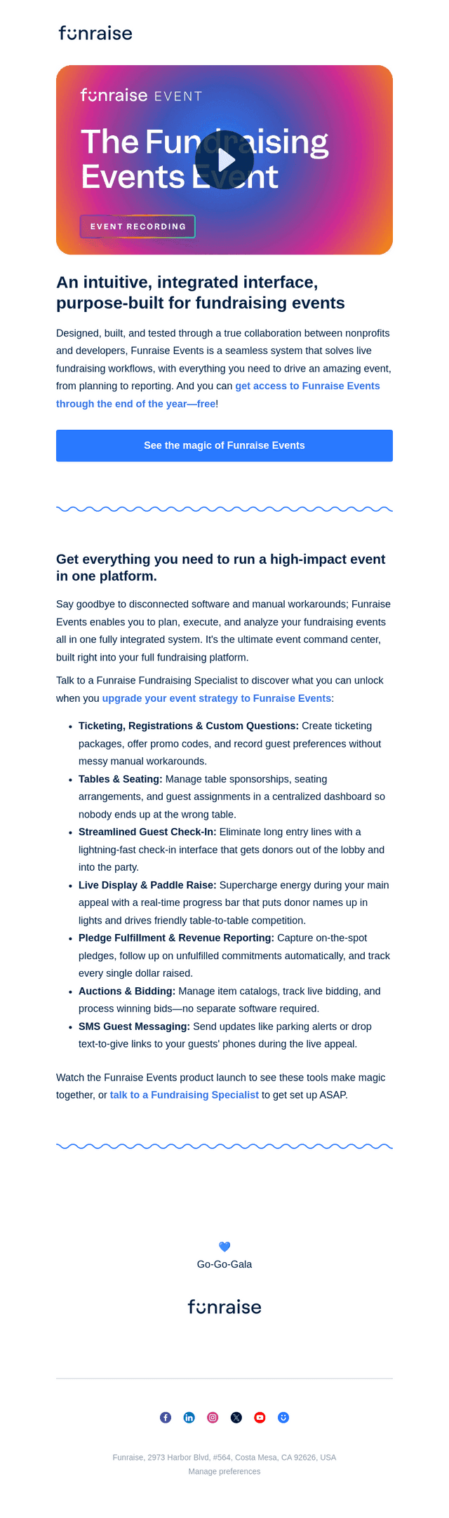 Meet your new event command center: Funraise Events