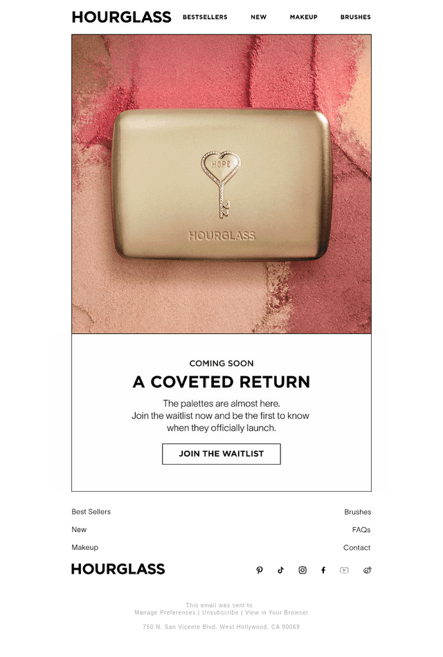 Hourglass Cosmetics email from Thu, Sep 3, 2026