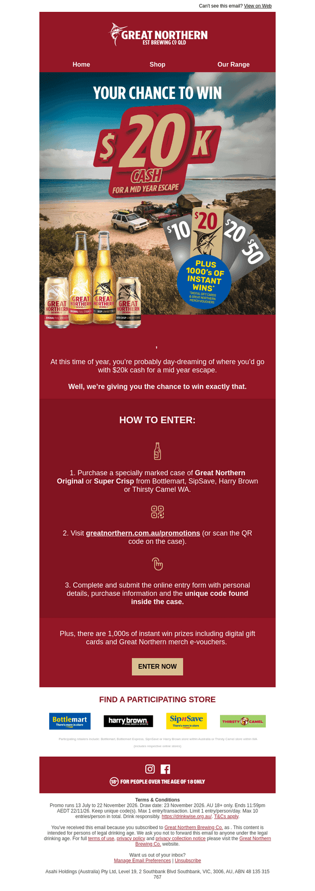 Great Northern   Brewing Co. email from Thu, Sep 3, 2026