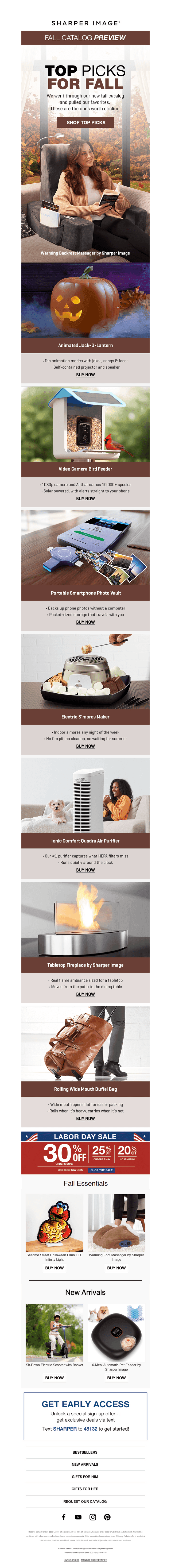 Sharper Image email from Thu, Sep 3, 2026