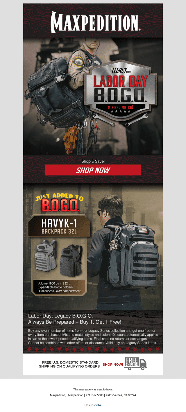 Labor Day BOGO ● Mix & Match