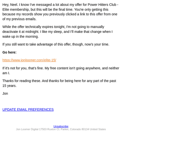 Jon Loomer email from Thu, Sep 3, 2026