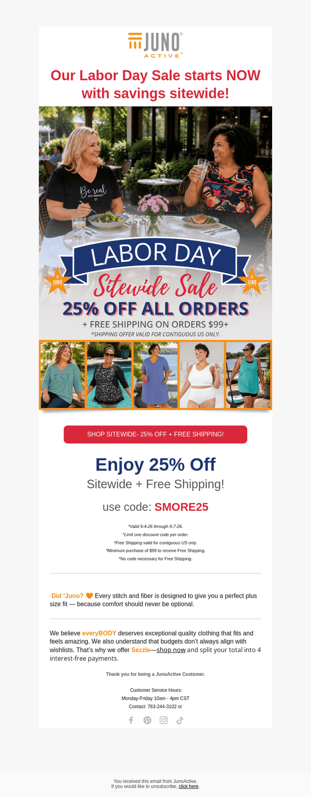 JunoActive email from Fri, Sep 4, 2026