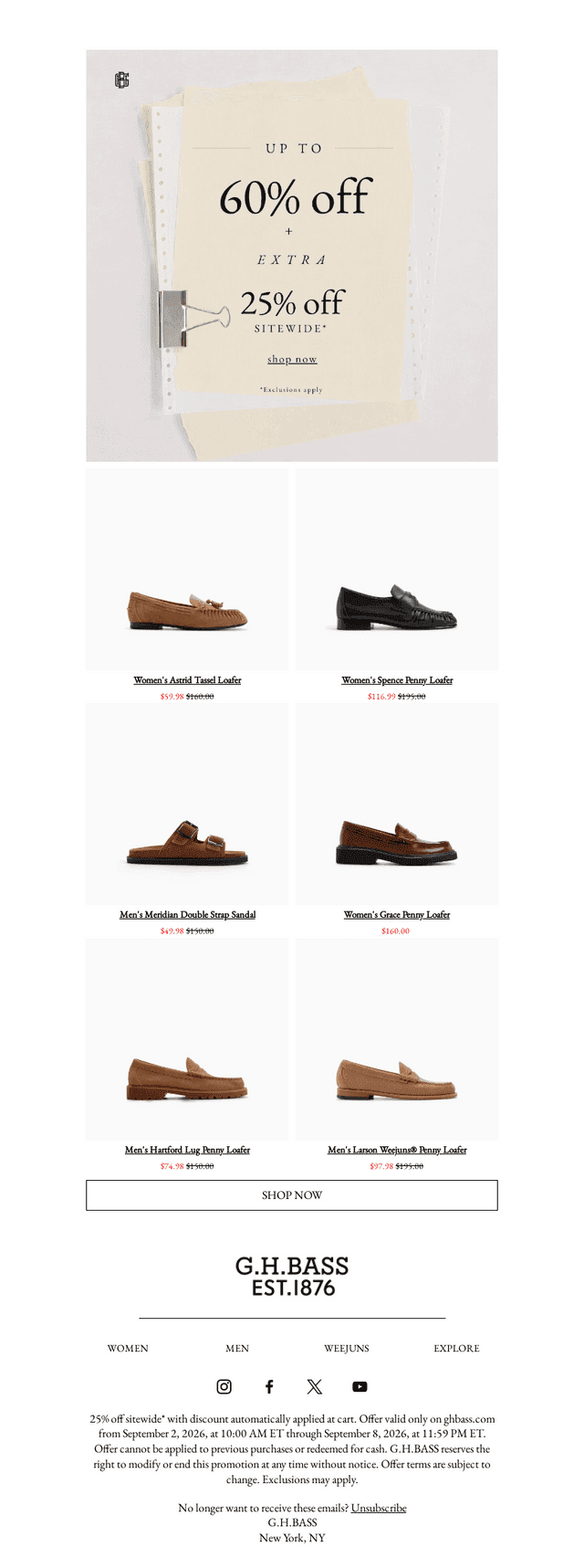 Up to 60% + EXTRA 25% off