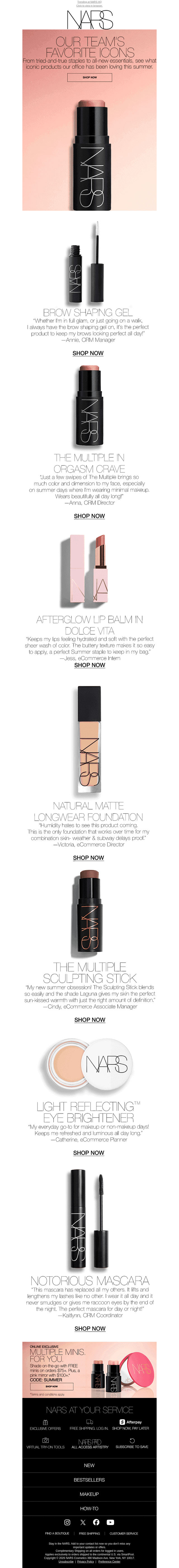 NARS Cosmetics email from Fri, Sep 4, 2026