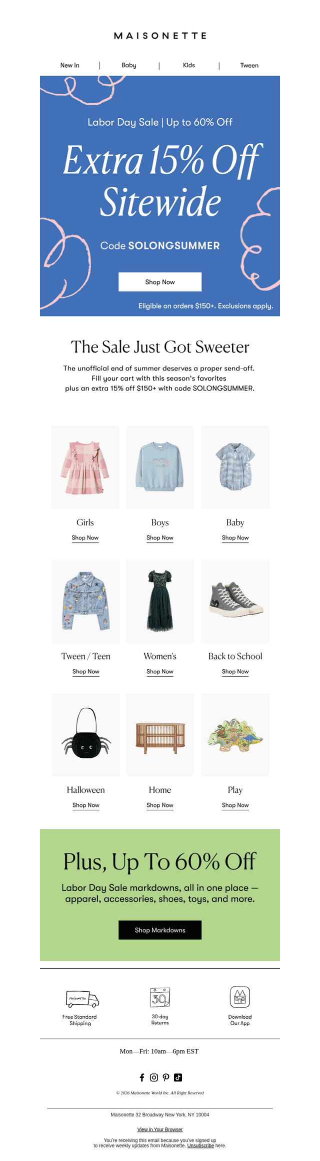 Maisonette email from Fri, Sep 4, 2026