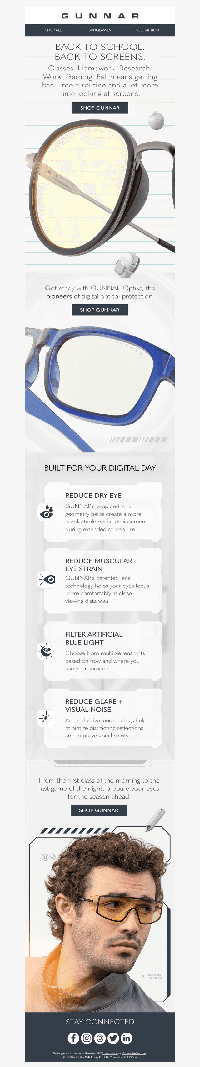 GUNNAR Optiks email from Fri, Sep 4, 2026
