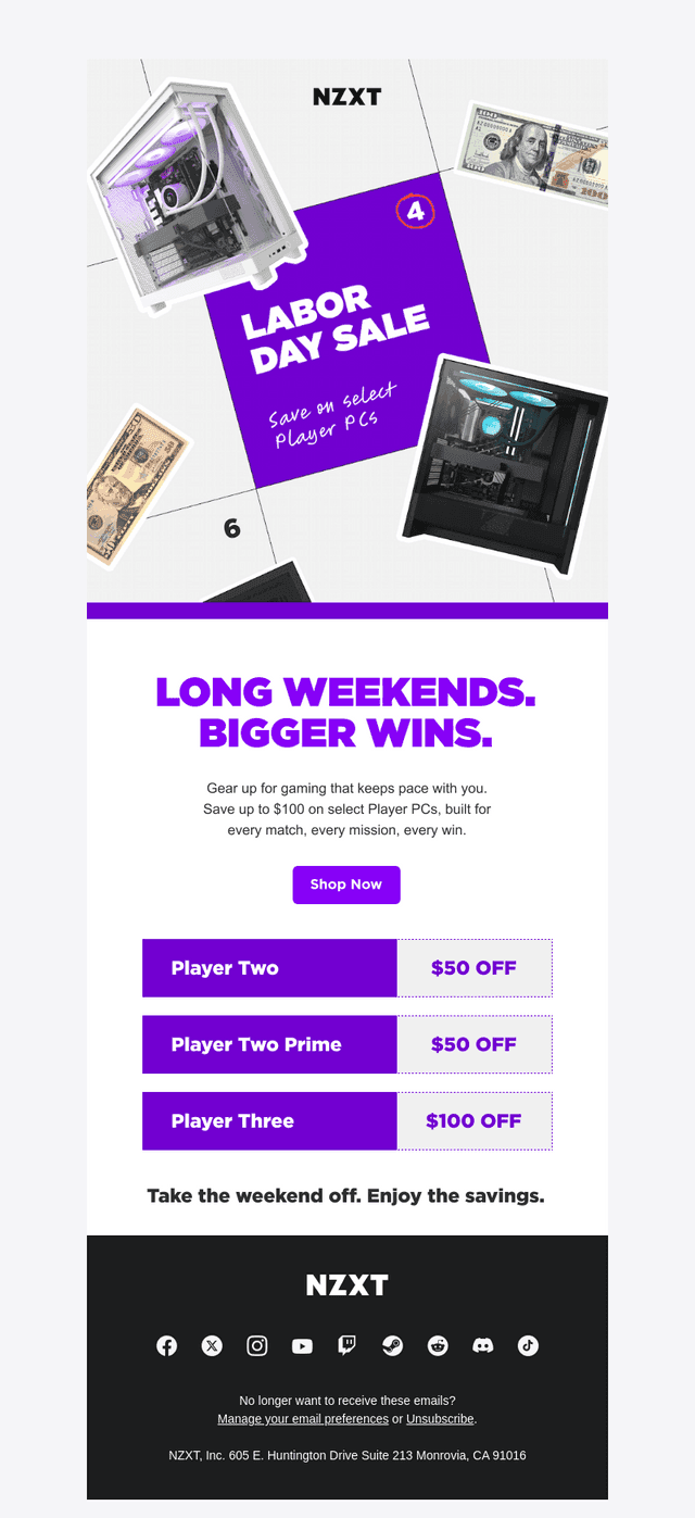 NZXT email from Fri, Sep 4, 2026