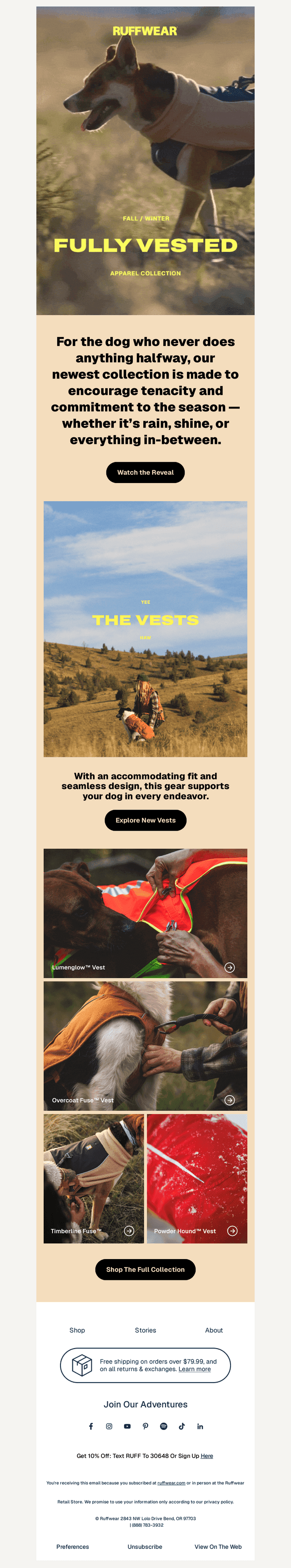 Ruffwear email from Sat, Sep 5, 2026
