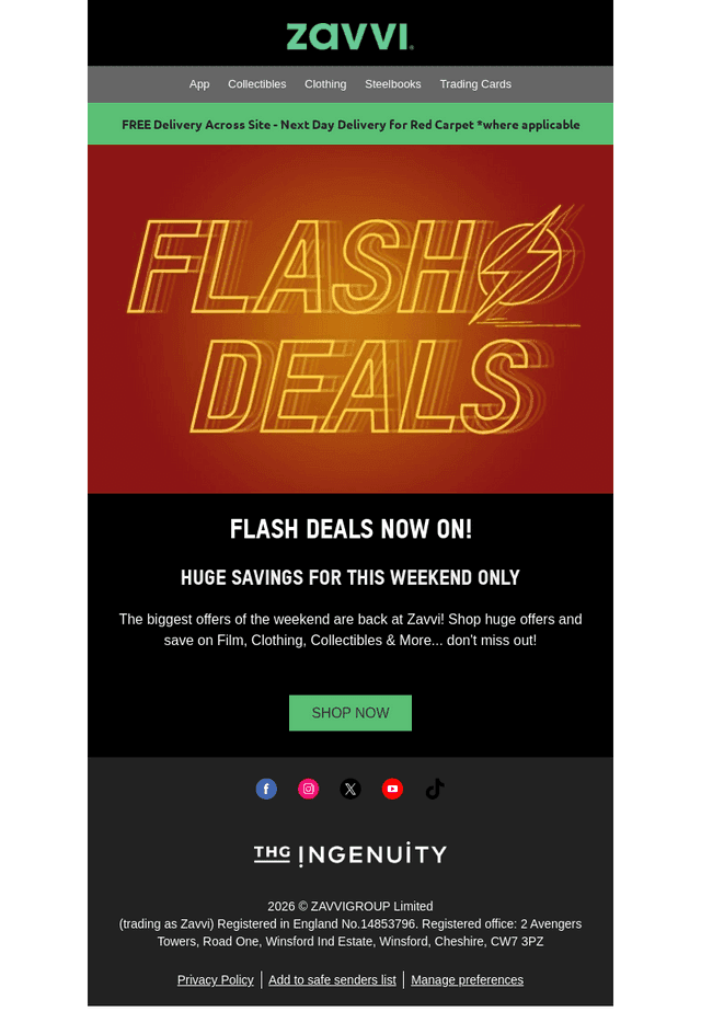 FLASH DEALS NOW AVAILABLE!
