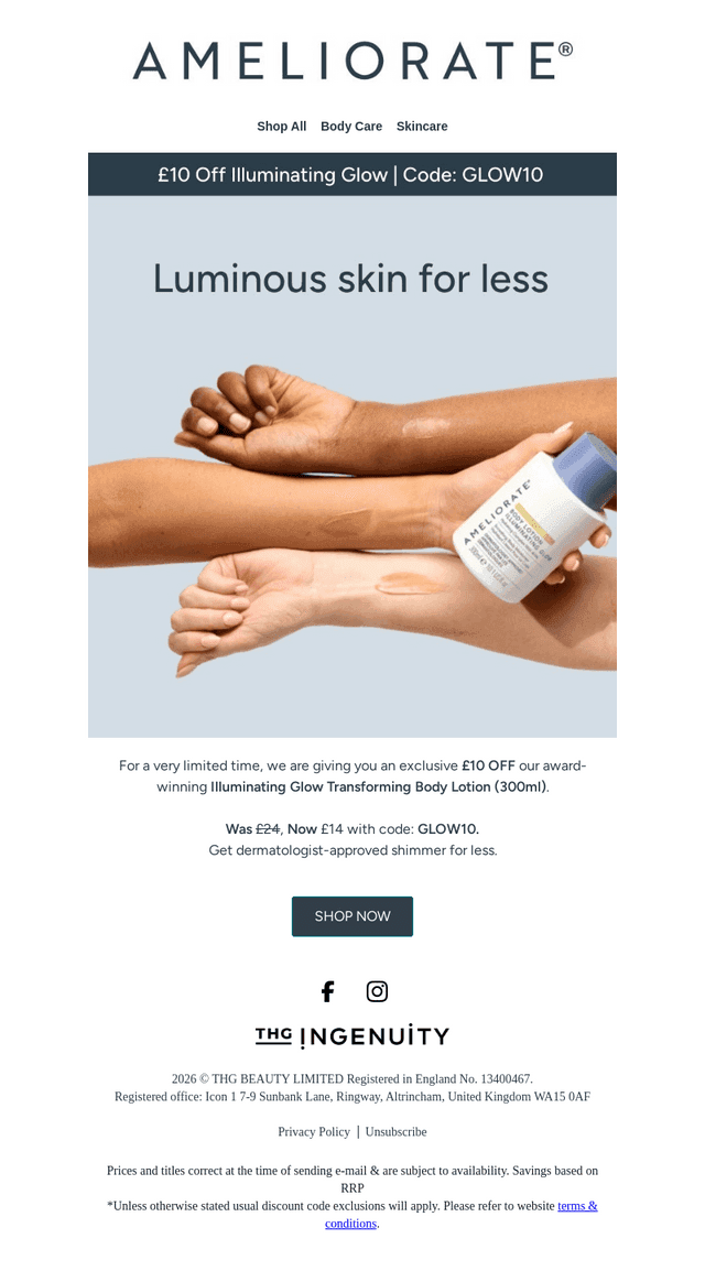 Ameliorate UK email from Sat, Sep 5, 2026